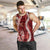 Hawaii Puakenikeni and Maile Lei Men Tank Top Red Japanese Wave Style - Polynesian Pride