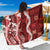 Hawaii Puakenikeni and Maile Lei Sarong Red Japanese Wave Style - Polynesian Pride