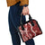Hawaii Puakenikeni and Maile Lei Shoulder Handbag Red Japanese Wave Style - Polynesian Pride