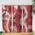 Hawaii Puakenikeni and Maile Lei Skinny Tumbler Red Japanese Wave Style - Polynesian Pride
