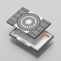 All White Tonga Malo e lelei Canvas Wall Art Vintage Ngatu Tribal Pattern - Polynesian Pride