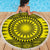 All Yellow Tonga Malo e lelei Beach Blanket Vintage Ngatu Tribal Pattern - Polynesian Pride