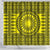 All Yellow Tonga Malo e lelei Shower Curtain Vintage Ngatu Tribal Pattern - Polynesian Pride