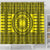 All Yellow Tonga Malo e lelei Shower Curtain Vintage Ngatu Tribal Pattern - Polynesian Pride