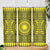 All Yellow Tonga Malo e lelei Skinny Tumbler Vintage Ngatu Tribal Pattern - Polynesian Pride