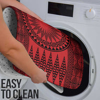 All Red Tonga Malo e lelei Bathroom Set Vintage Ngatu Tribal Pattern - Polynesian Pride