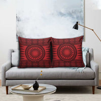 All Red Tonga Malo e lelei Pillow Cover Vintage Ngatu Tribal Pattern - Polynesian Pride