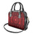 All Red Tonga Malo e lelei Shoulder Handbag Vintage Ngatu Tribal Pattern - Polynesian Pride