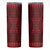All Red Tonga Malo e lelei Skinny Tumbler Vintage Ngatu Tribal Pattern - Polynesian Pride