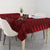 All Red Tonga Malo e lelei Tablecloth Vintage Ngatu Tribal Pattern - Polynesian Pride