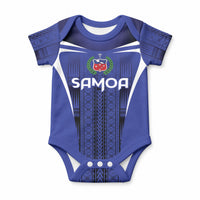 2026 Rugby Nations Series Custom Manu Samoa Baby Onesie LT9 Blue - Polynesian Pride