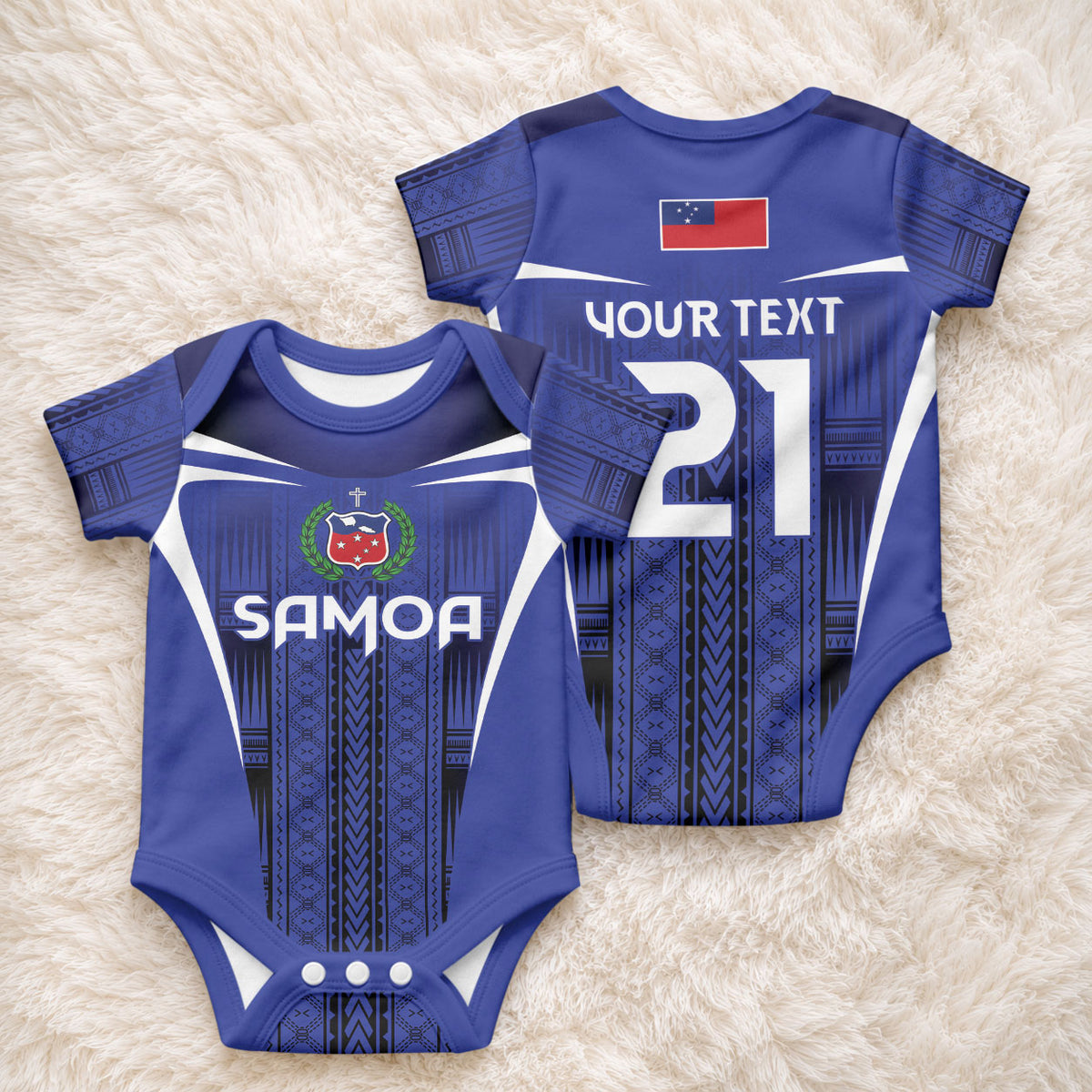 2026 Rugby Nations Series Custom Manu Samoa Baby Onesie LT9 - Polynesian Pride