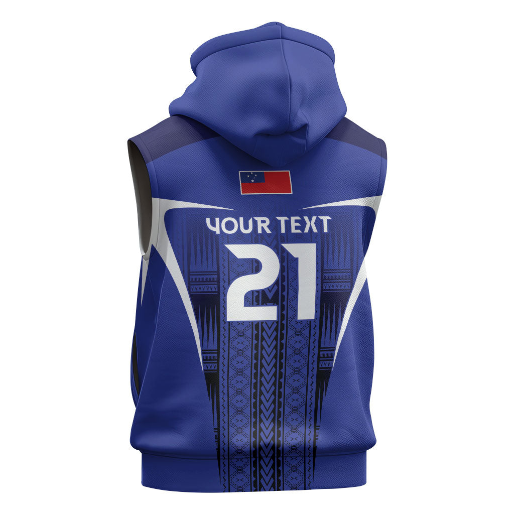 2026 Rugby Nations Series Custom Manu Samoa Sleeveless Zip Hoodie
