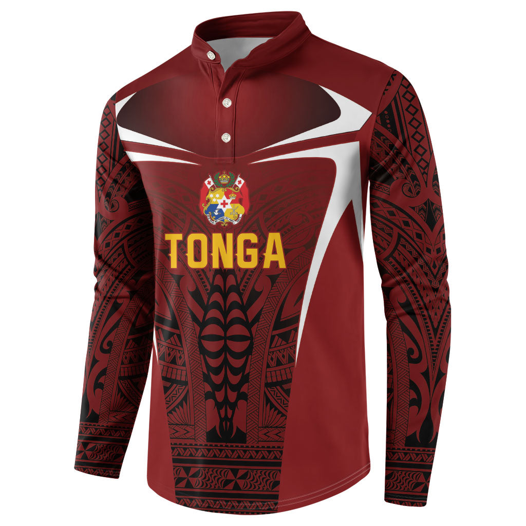 2026 Rugby Nations Series Custom Tonga Ikale Tahi Button Sweatshirt