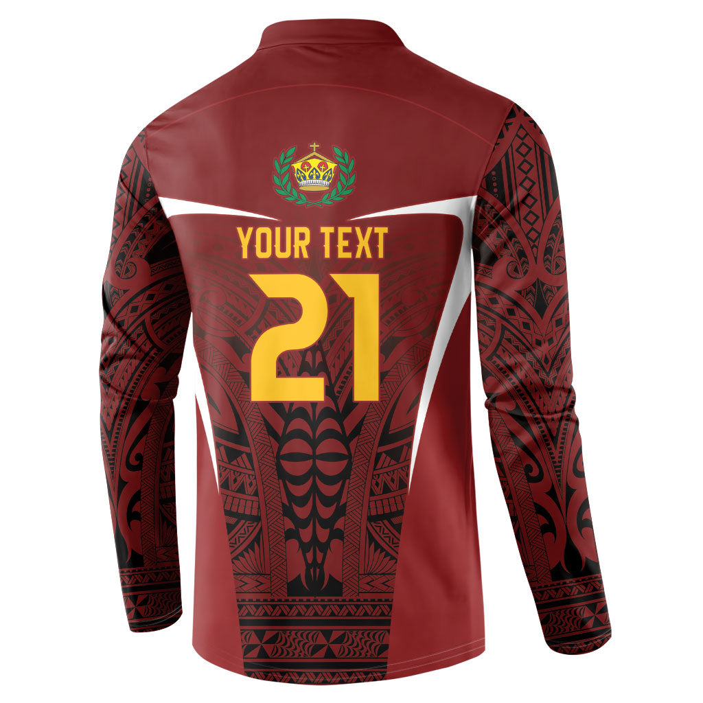2026 Rugby Nations Series Custom Tonga Ikale Tahi Button Sweatshirt