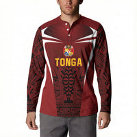 2026 Rugby Nations Series Custom Tonga Ikale Tahi Button Sweatshirt