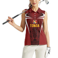2026 Rugby Nations Series Custom Tonga Ikale Tahi Women Sleeveless Polo Shirt LT9 - Polynesian Pride