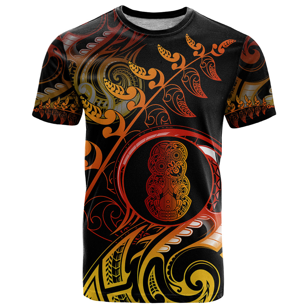 New Zealand T Shirt Aotearoa Hei-Tiki Maori Fern Tattoo Arty LT9 Reggae - Polynesian Pride