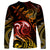 New Zealand Long Sleeve Shirt Aotearoa Kiwi Bird Maori Fern Tattoo Arty LT9 - Polynesian Pride