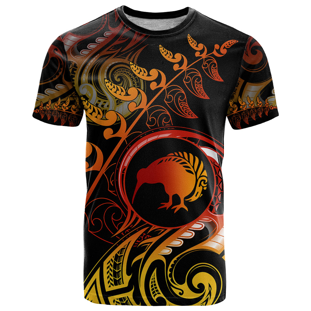 New Zealand T Shirt Aotearoa Kiwi Bird Maori Fern Tattoo Arty LT9 Reggae - Polynesian Pride