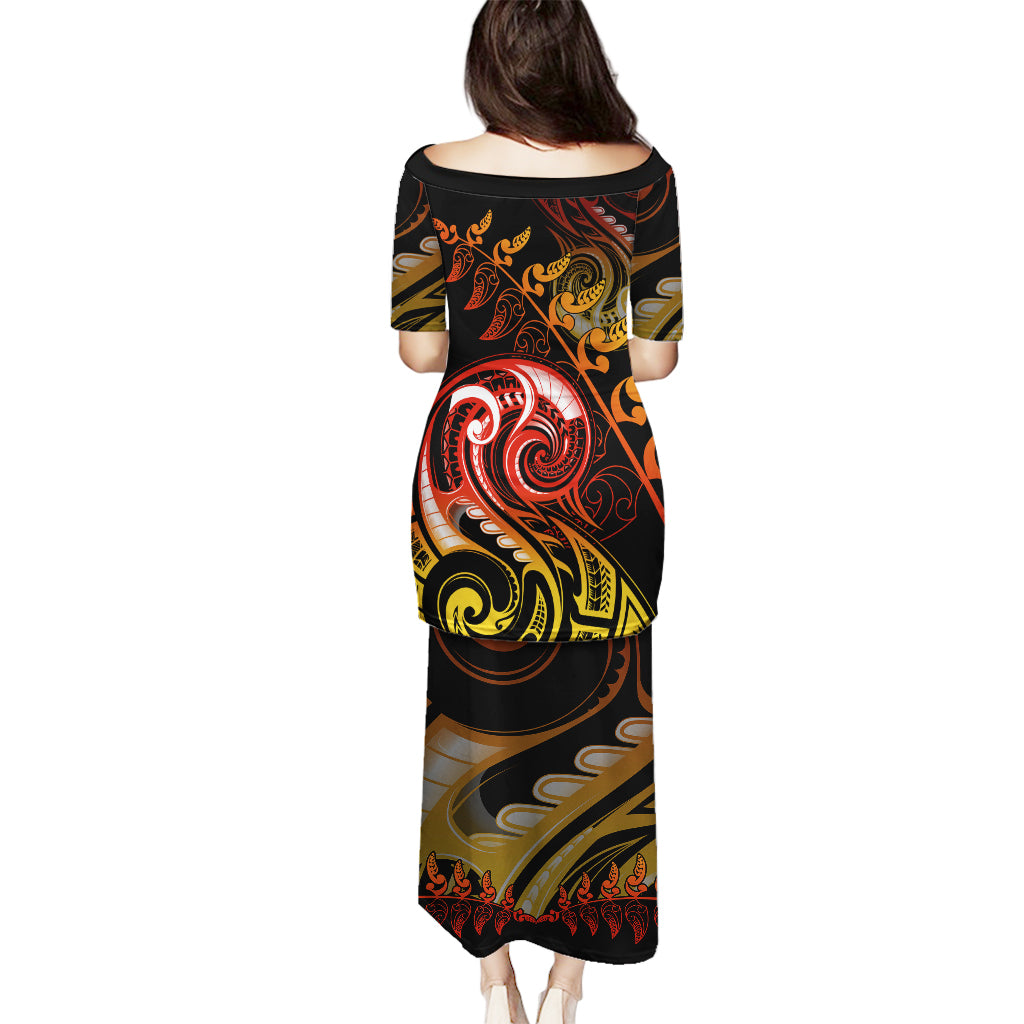 New Zealand Puletasi Aotearoa Manaia Maori Fern Tattoo Arty LT9 - Polynesian Pride