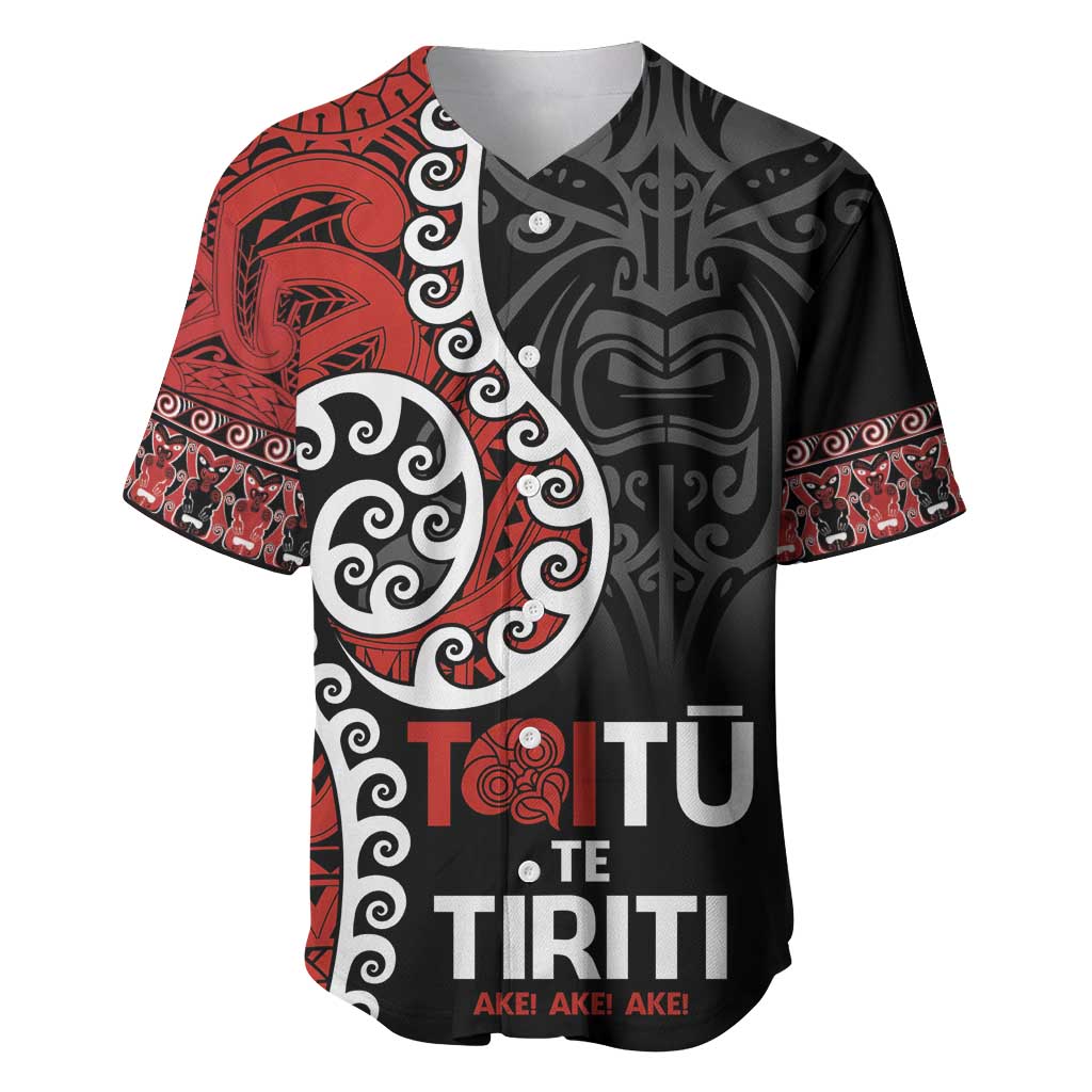 Honour The Treaty New Zealand Baseball Jersey Toitu Te Tiriti Ake!Ake!Ake!