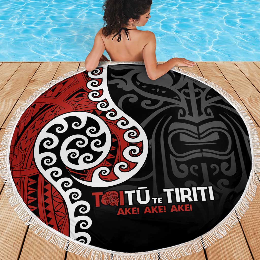 Honour The Treaty New Zealand Beach Blanket Toitu Te Tiriti Ake!Ake!Ake!