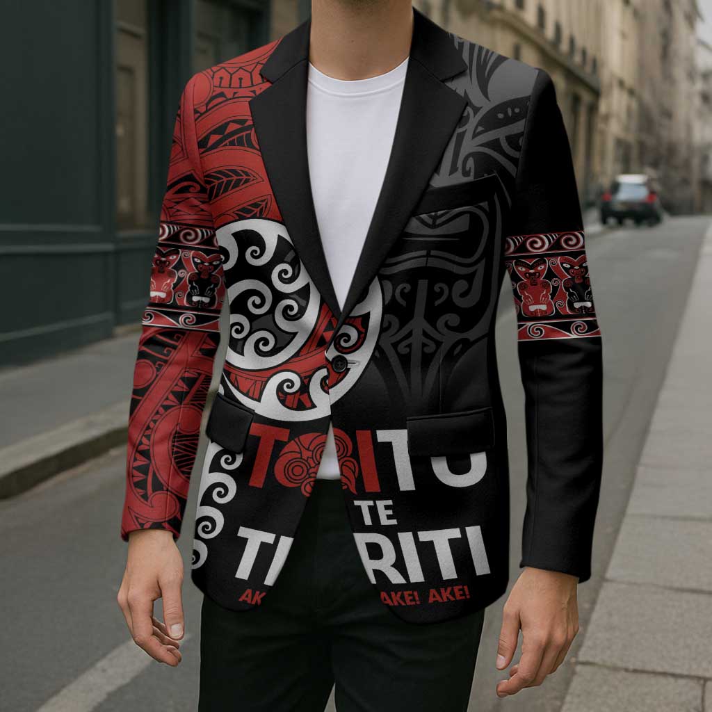 Honour The Treaty New Zealand Blazer Toitu Te Tiriti Ake Ake Ake - Polynesian Pride
