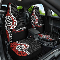 Honour The Treaty New Zealand Car Seat Cover Toitu Te Tiriti Ake!Ake!Ake! LT9 One Size Black - Polynesian Pride