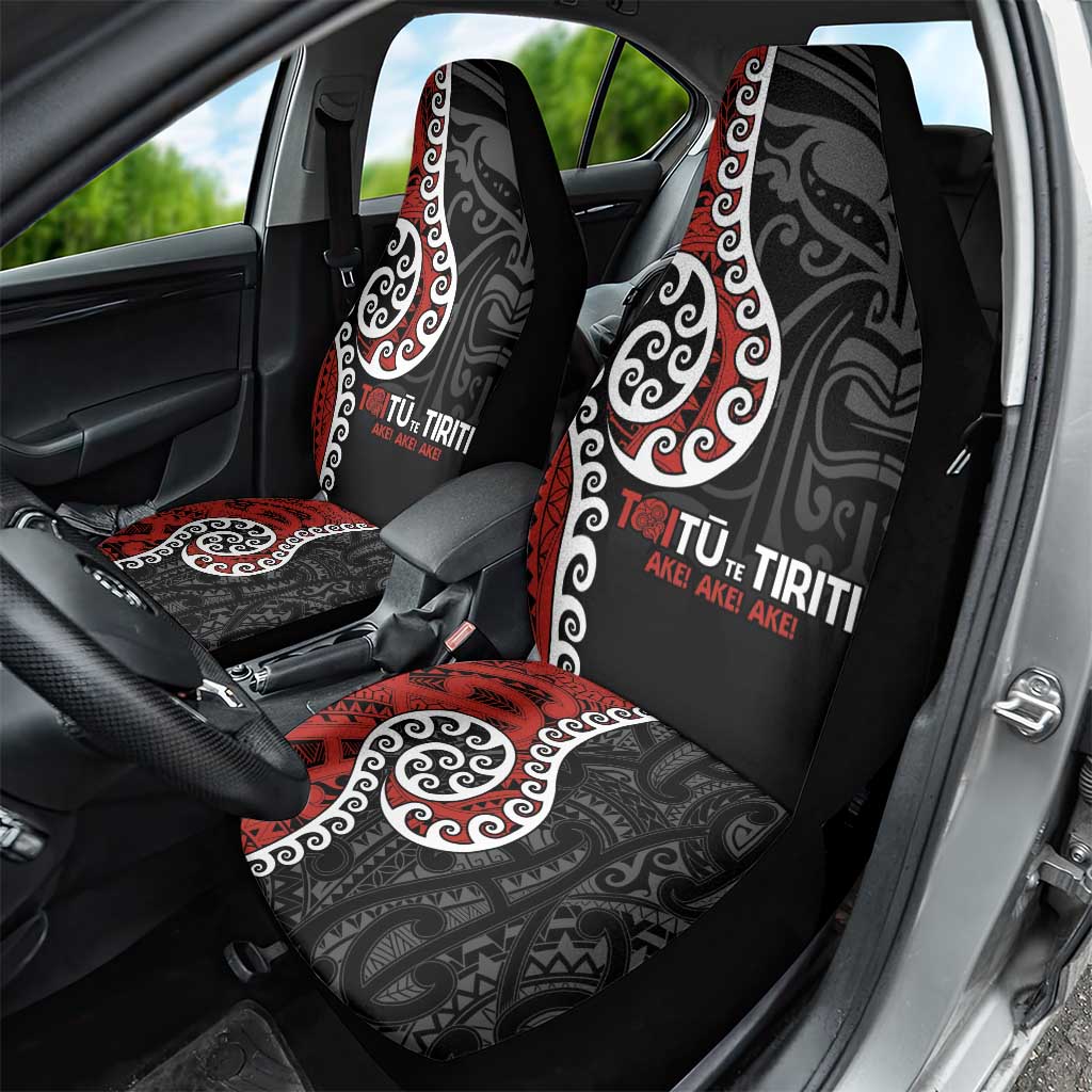 Honour The Treaty New Zealand Car Seat Cover Toitu Te Tiriti Ake!Ake!Ake! LT9 - Polynesian Pride