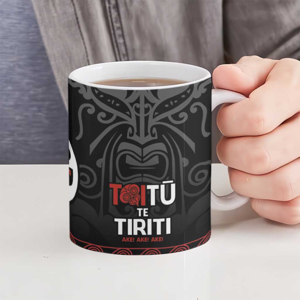 Honour The Treaty New Zealand Ceramic Mug Toitu Te Tiriti Ake Ake Ake - Polynesian Pride