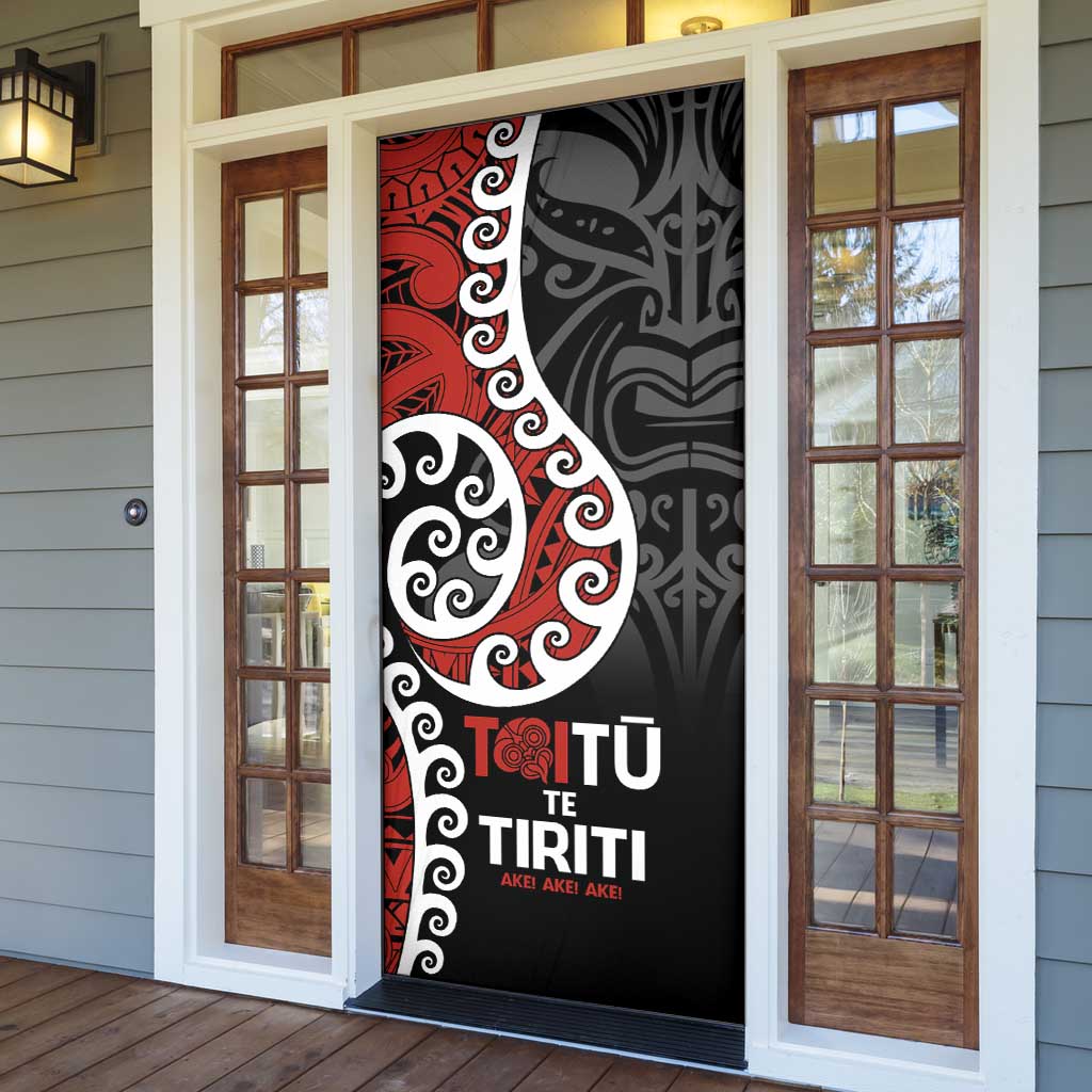 Honour The Treaty New Zealand Door Cover Toitu Te Tiriti Ake Ake Ake - Polynesian Pride