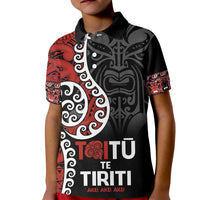 Honour The Treaty New Zealand Kid Polo Shirt Toitu Te Tiriti Ake!Ake!Ake!