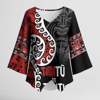 Honour The Treaty New Zealand Kimono Sleeve Blouse Toitu Te Tiriti Ake Ake Ake - Polynesian Pride