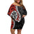 Honour The Treaty New Zealand Off Shoulder Short Dress Toitu Te Tiriti Ake!Ake!Ake!