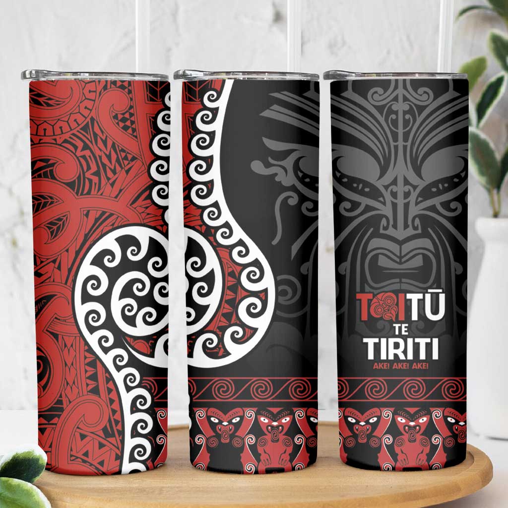 Honour The Treaty New Zealand Skinny Tumbler Toitu Te Tiriti Ake!Ake!Ake! LT9 - Polynesian Pride