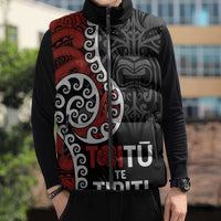 Honour The Treaty New Zealand Sleeveless Puffer Jacket Toitu Te Tiriti Ake Ake Ake - Polynesian Pride
