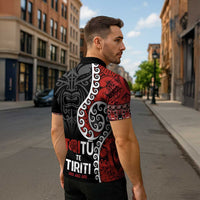 Honour The Treaty New Zealand Zipper Polo Shirt Toitu Te Tiriti Ake Ake Ake - Polynesian Pride
