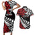 Honour The Treaty New Zealand Personalised Couples Matching Short Sleeve Bodycon Dress and Hawaiian Shirt Toitu Te Tiriti Half Fern with Haka dance