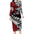 Honour The Treaty New Zealand Personalised Family Matching Long Sleeve Bodycon Dress and Hawaiian Shirt Toitu Te Tiriti Half Fern with Haka dance