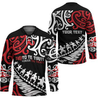 Honour The Treaty New Zealand Personalised Hockey Jersey Toitu Te Tiriti Half Fern Haka Dance - Polynesian Pride