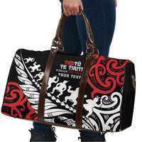 Honour The Treaty New Zealand Personalised Travel Bag Toitu Te Tiriti Half Fern Haka Dance LT9 - Polynesian Pride