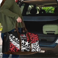 Honour The Treaty New Zealand Personalised Travel Bag Toitu Te Tiriti Half Fern Haka Dance LT9 - Polynesian Pride