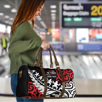 Honour The Treaty New Zealand Personalised Travel Bag Toitu Te Tiriti Half Fern Haka Dance LT9 - Polynesian Pride