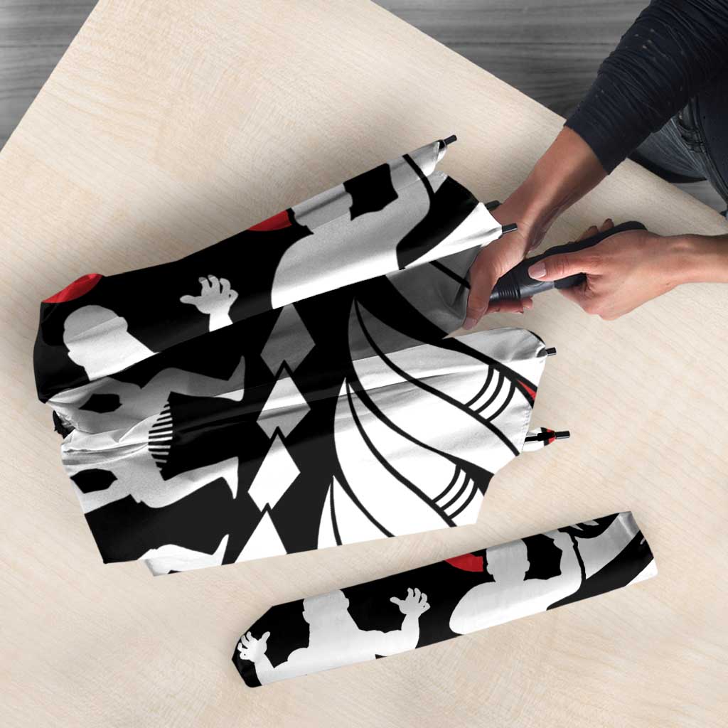 Honour The Treaty New Zealand Personalised Umbrella Toitu Te Tiriti Half Fern Haka Dance - Polynesian Pride