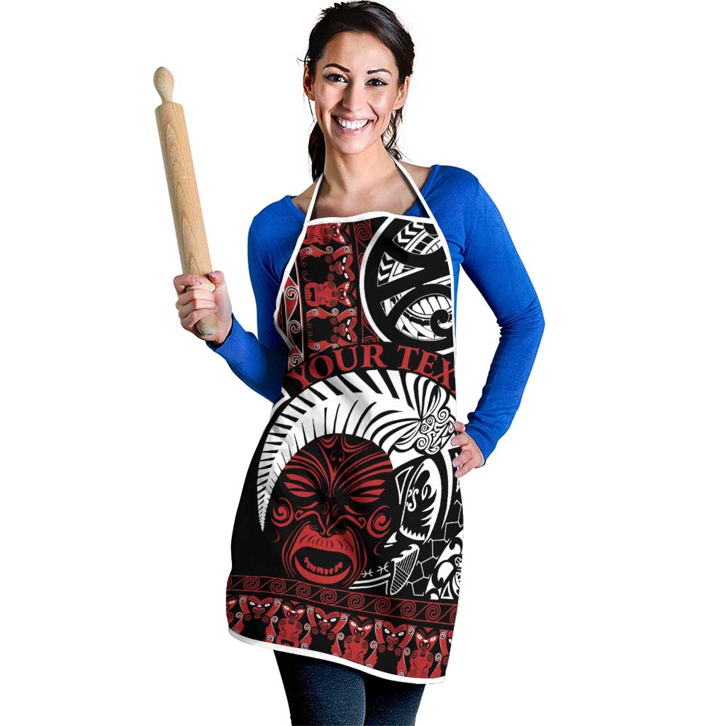 Honour The Treaty New Zealand Personalised Apron Toitu Te Tiriti Indigenous Maori Face - Polynesian Pride