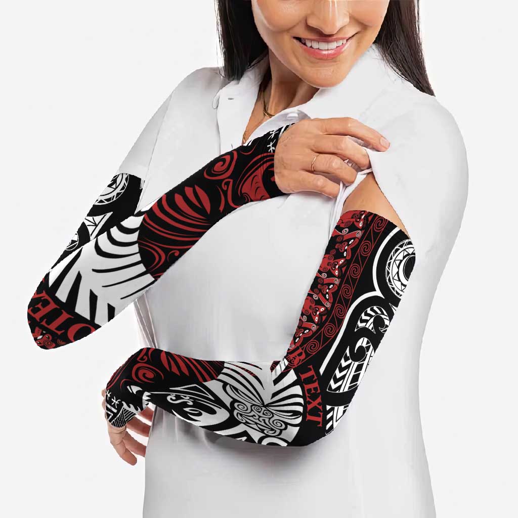 Honour The Treaty New Zealand Personalised Arm Sleeves Toitu Te Tiriti Indigenous Maori Face - Polynesian Pride