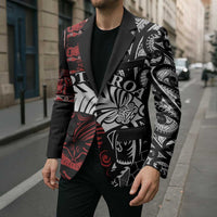 Honour The Treaty New Zealand Personalised Blazer Toitu Te Tiriti Indigenous Maori Face - Polynesian Pride