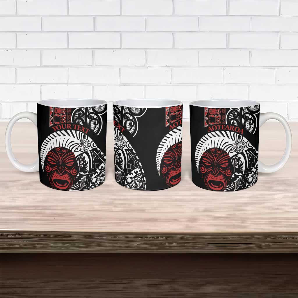 Honour The Treaty New Zealand Personalised Ceramic Mug Toitu Te Tiriti Indigenous Maori Face - Polynesian Pride