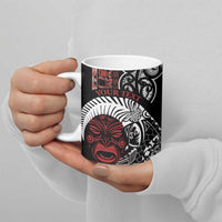 Honour The Treaty New Zealand Personalised Ceramic Mug Toitu Te Tiriti Indigenous Maori Face - Polynesian Pride